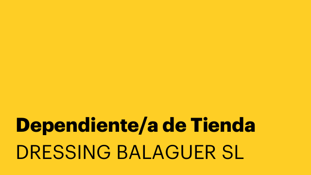 Dependiente/a de Tienda