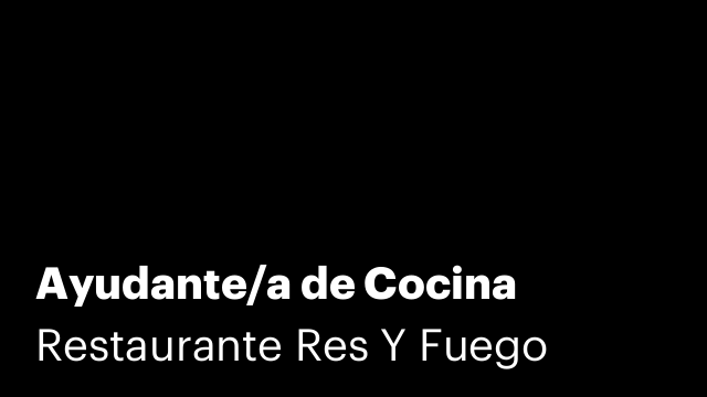 Ayudante/a de Cocina