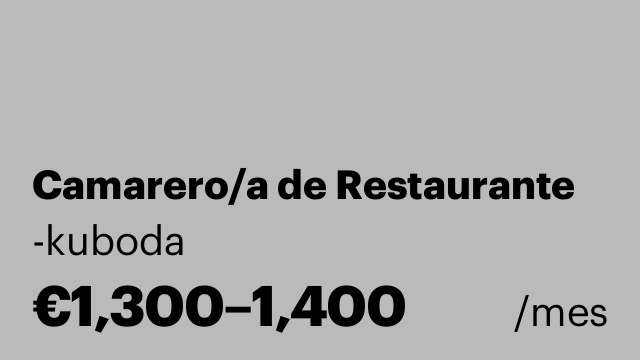 Camarero/a de Restaurante