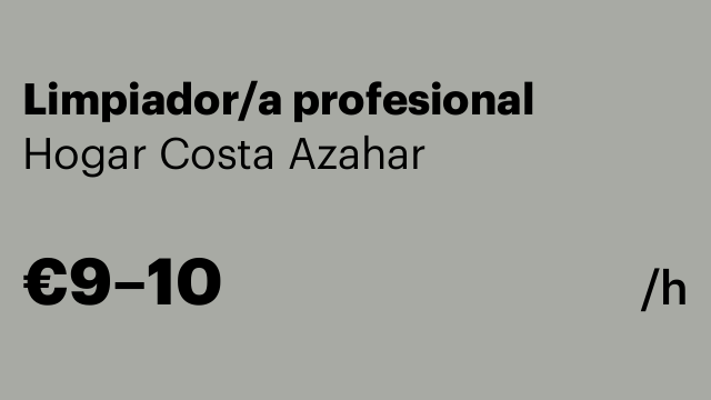 Limpiador/a profesional