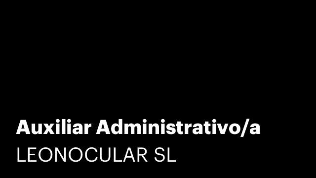 Auxiliar Administrativo/a