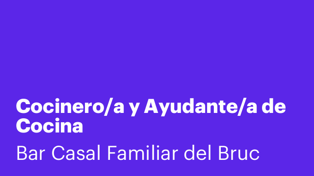 Cocinero/a y Ayudante/a de Cocina