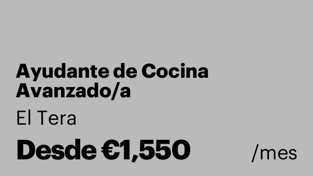 Ayudante de Cocina Avanzado/a