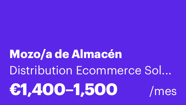 Mozo/a de Almacén