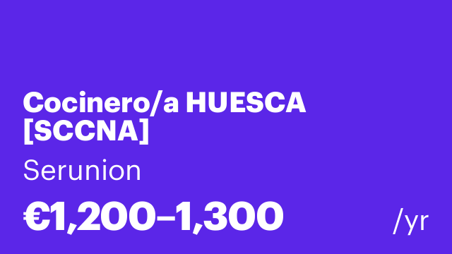 Cocinero/a HUESCA [SCCNA]