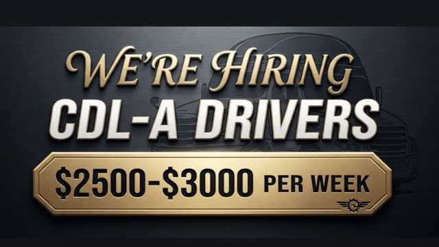 POWER ONLY CDL-A DRIVER NEEDED! 🚨