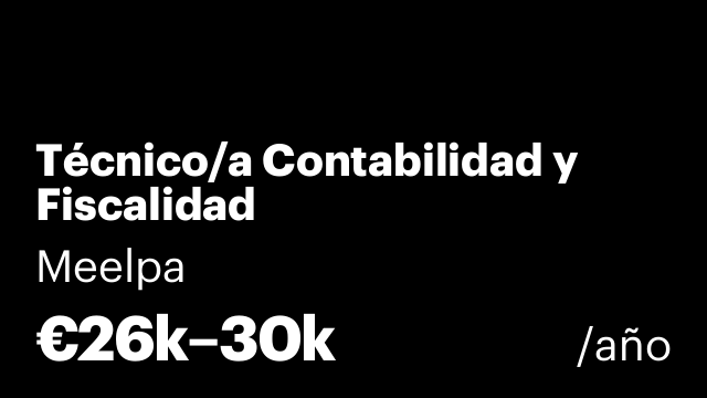 Técnico/a Contabilidad y Fiscalidad