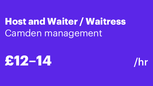 Host and Waiter / Waitress