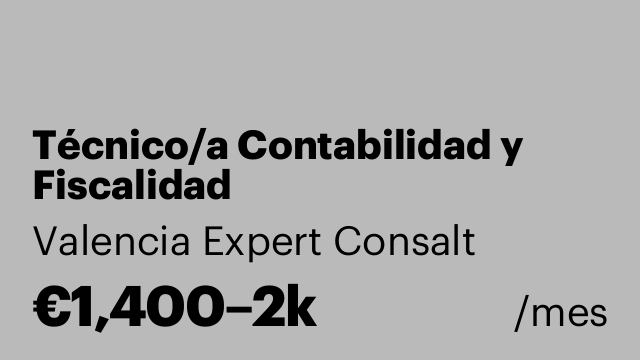 Técnico/a Contabilidad y Fiscalidad