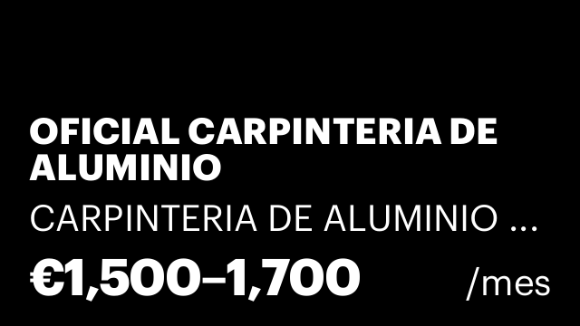 OFICIAL CARPINTERIA DE ALUMINIO