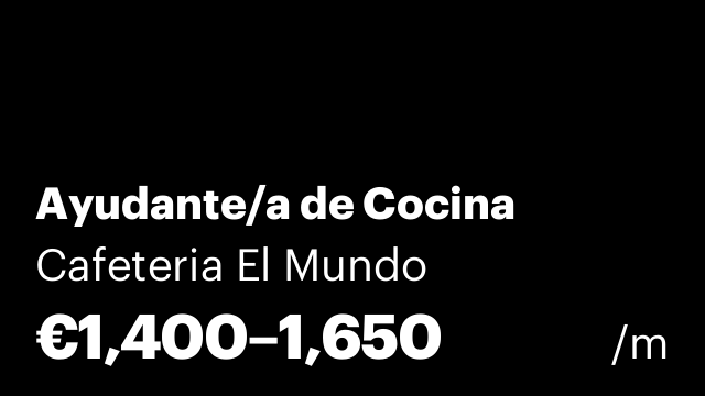 Ayudante/a de Cocina