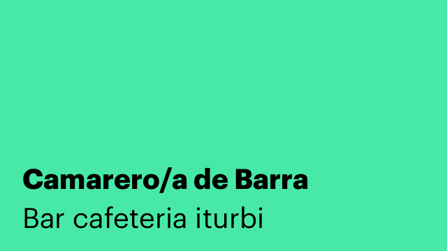 Camarero/a de Barra