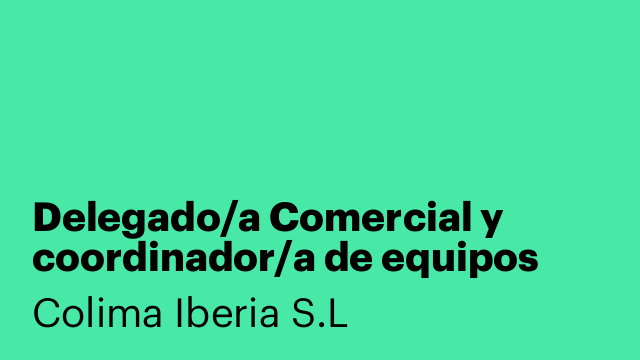 Delegado/a Comercial y coordinador/a de equipos para hoteles en Mallorca