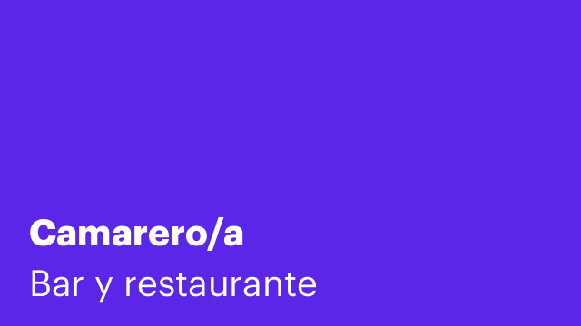 Camarero/a