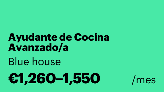 Ayudante de Cocina Avanzado/a