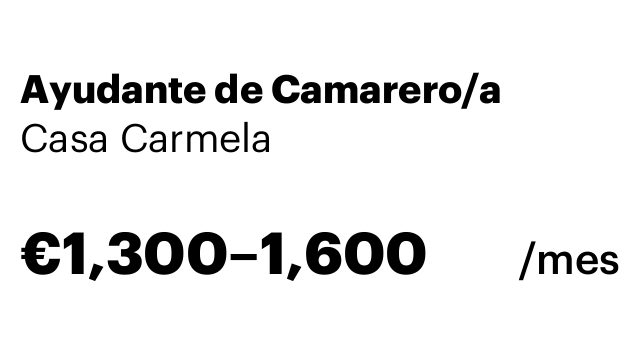 Ayudante de Camarero/a