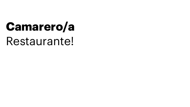Camarero/a