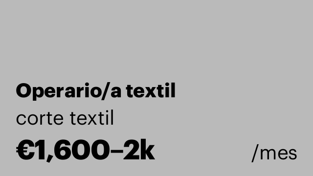 Operario/a textil