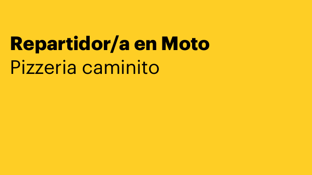 Repartidor/a en Moto