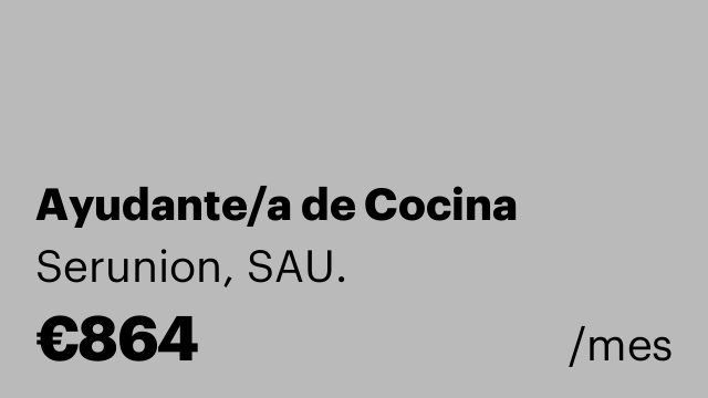 Ayudante/a de Cocina