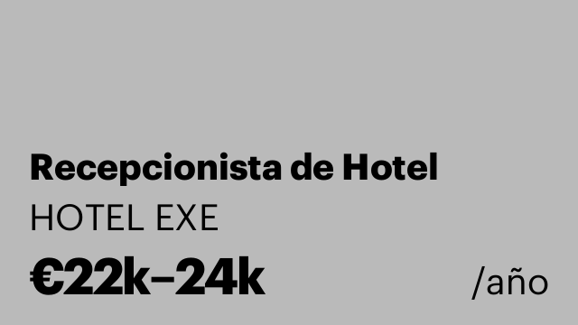 Recepcionista de Hotel