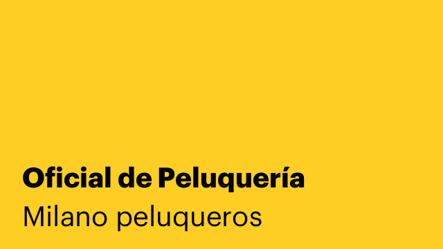 Oficial de Peluquería
