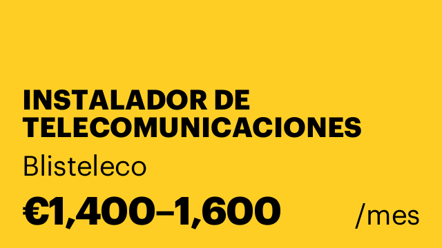 INSTALADOR DE TELECOMUNICACIONES FIBRA OPTICA