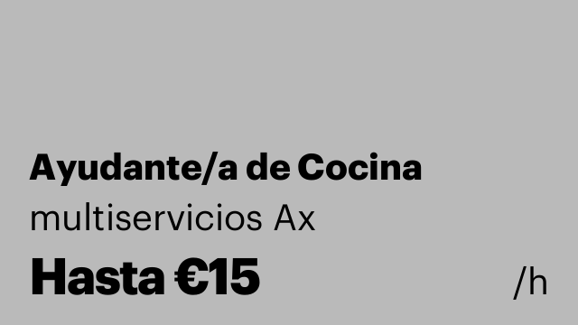 Ayudante/a de Cocina