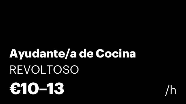Ayudante/a de Cocina