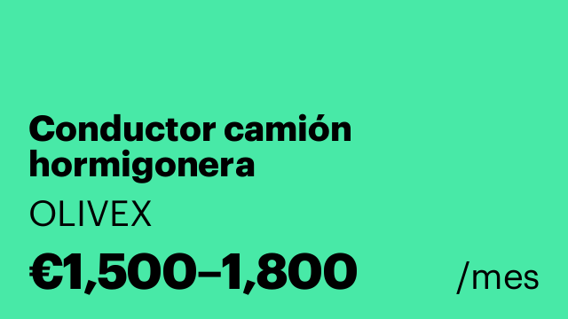 Conductor camión hormigonera