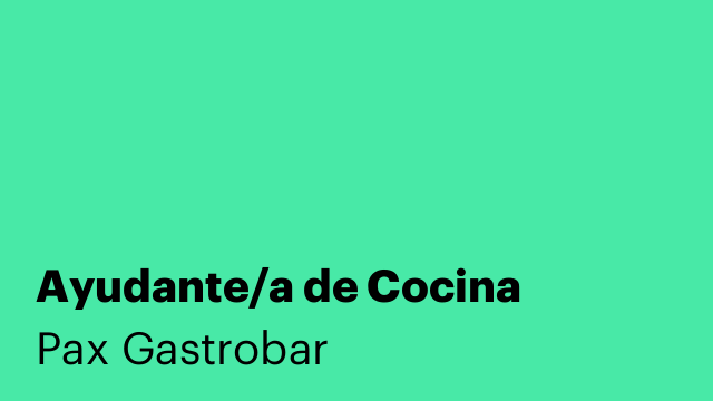 Ayudante/a de Cocina