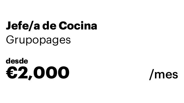 Jefe/a de Cocina