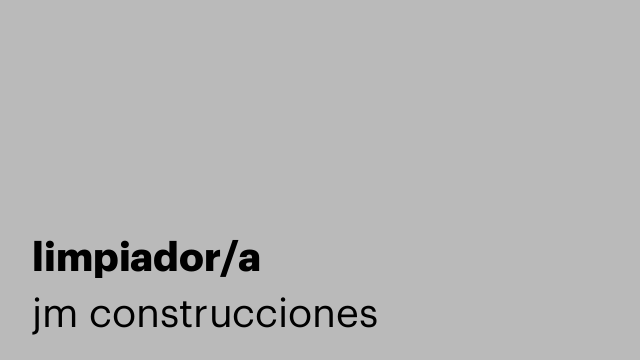 limpiador/a