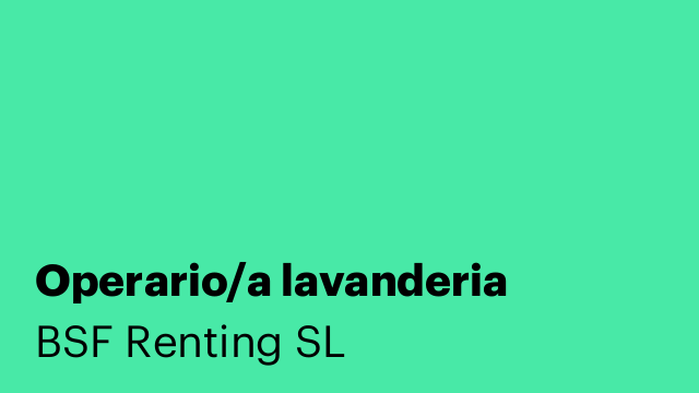 Operario/a lavanderia