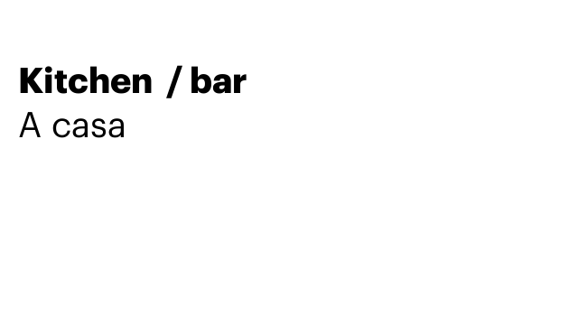 Kitchen  / bar