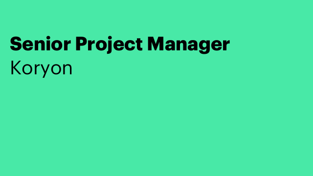 Senior Project Manager