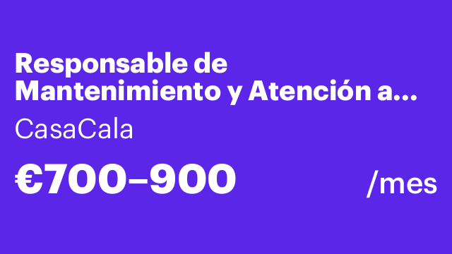 Responsable de Mantenimiento y Atención a Inquilinos