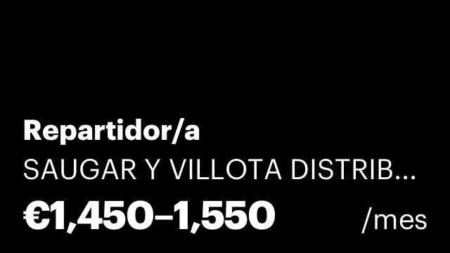 Repartidor/a