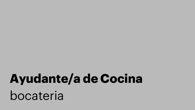 Ayudante/a de Cocina