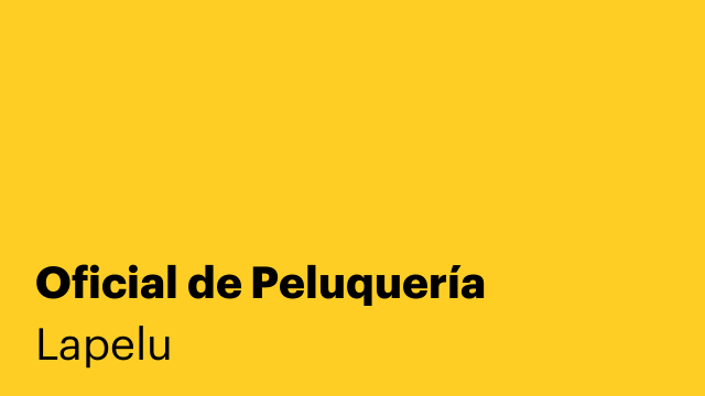 Oficial de Peluquería