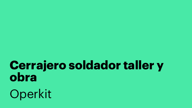 Cerrajero soldador taller y obra