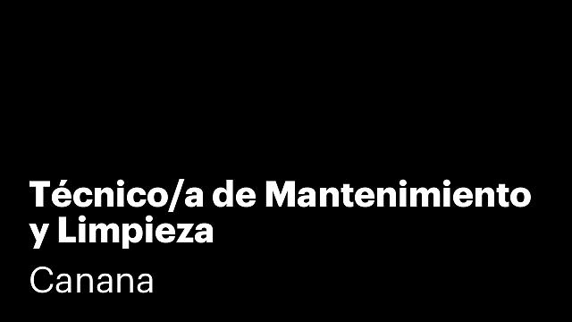 Técnico/a de Mantenimiento y Limpieza