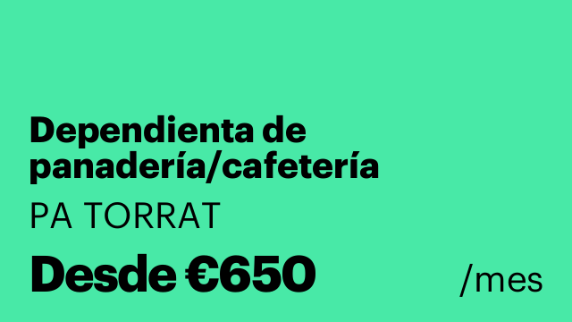 Dependienta de panadería/cafetería