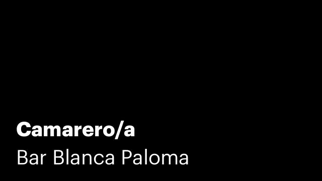 Camarero/a