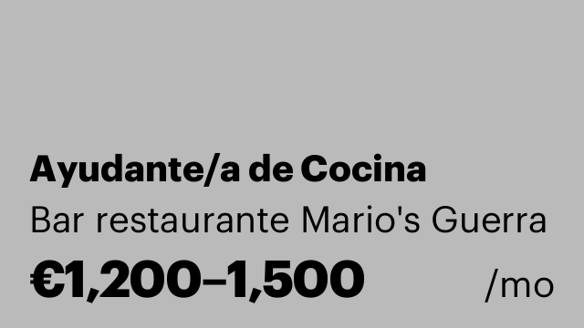Ayudante/a de Cocina