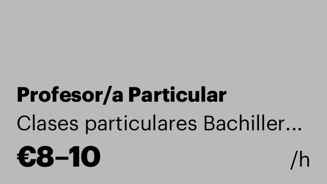 Profesor/a Particular