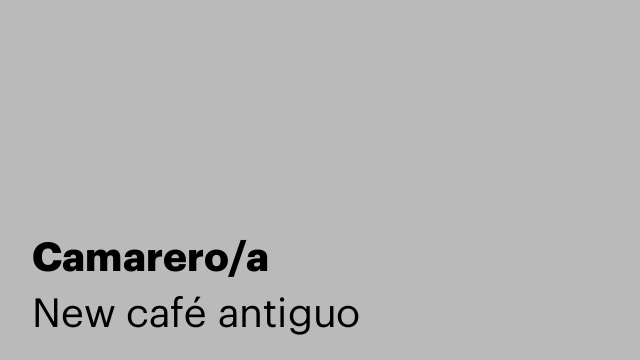 Camarero/a
