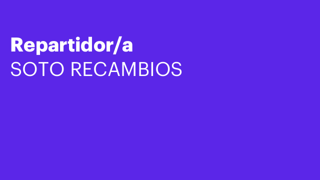 Repartidor/a