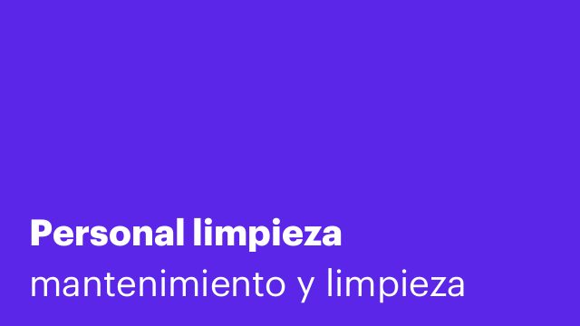 Personal limpieza