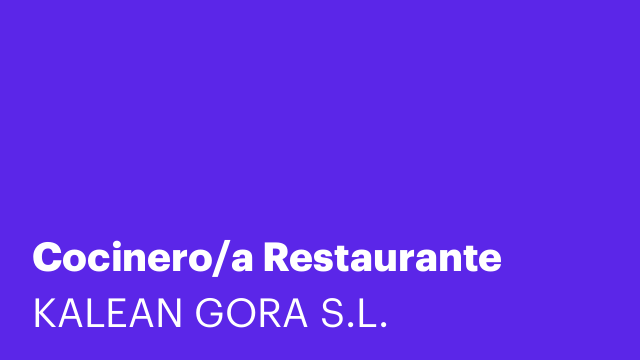 Cocinero/a Restaurante